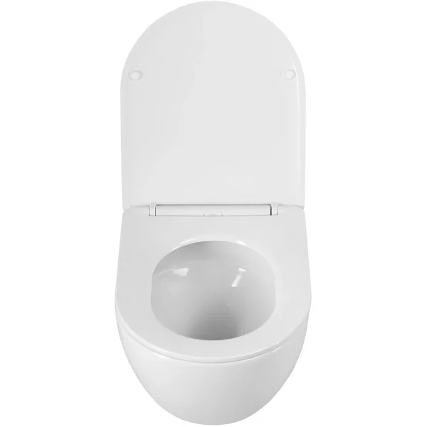 Унитаз подвесной BelBagno Amanda BB051CH-TOR-FC/SC безободковый, торнадо, с сиденьем микролифт, белый