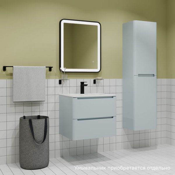 Тумба подвесная, 60 см, голубой, Edifice, IDDIS, EDXGI6QA0BIQ0iCN95VM  подходит умыв. 0106000i28