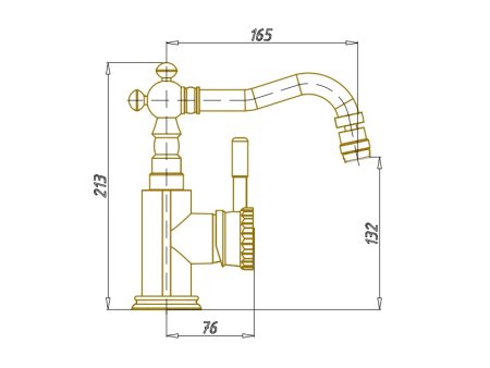 Смеситель одноручковый на биде Bronze de Luxe Windsor (21688)