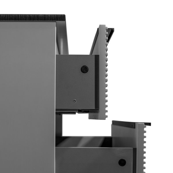 Тумба Runo Орлеан 60 серый чёрный подвесная под накладной умывальник (00-00004651)