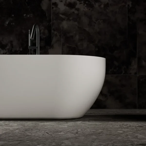 Ванна из литьевого мрамора Abber Stein AS9613-1.6 160x75 см, отдельностоящая, белый матовый