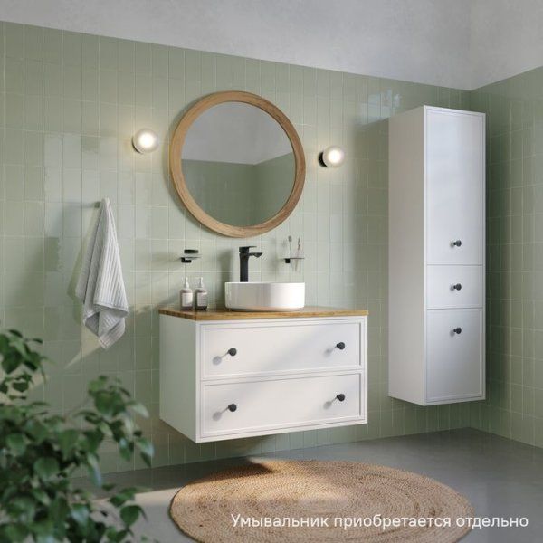 Тумба подвесная, под столешницу 80 см, белый матовый, Torr, IDDIS, TOHBR8PB0WAPBiSD95VV