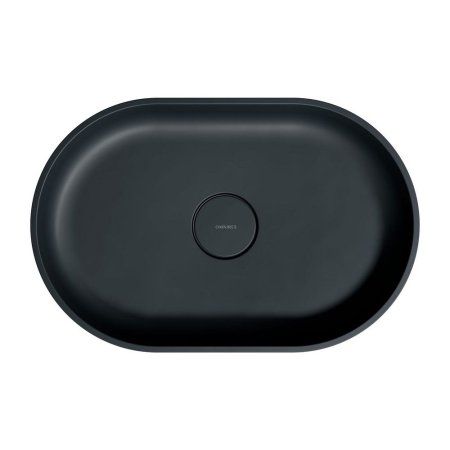 Раковина Omnires OVO M+ OVOUNBLV 55x36 черная лава