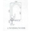 Смеситель Ledeme L74105B нержавеющая сталь + черный