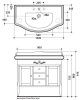 Тумба с раковиной Kerasan Retro 734730 bi mat 100 белый матовый