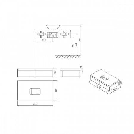 Мебель для ванной Ravak Formy 02 SD X000001033 100 дуб
