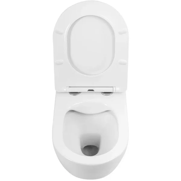 Унитаз подвесной Art&Max Sanremo AM026CHR/SC безободковый, с сиденьем микролифт, белый