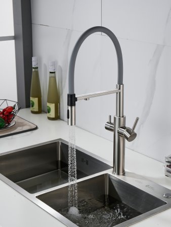 Смеситель для кухни Shevanik S478L, Сатин