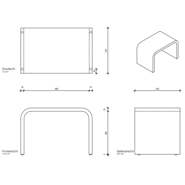Стульчик для ванной Decor Walther Stone 0974350