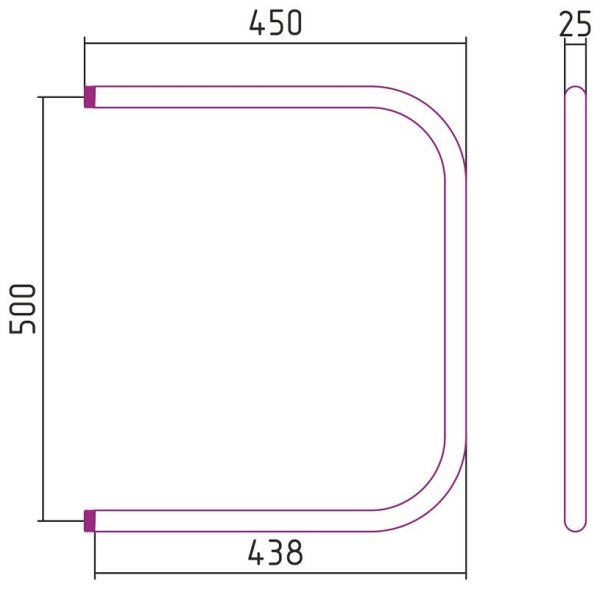 Полотенцесушитель водяной Стилье П-образный 50х45