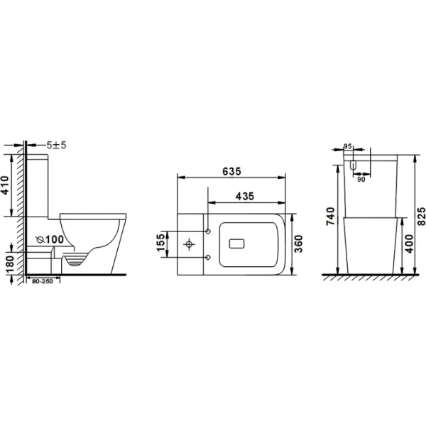 Унитаз-компакт beWash Kraft BKBWR005635 безободковый, с сиденьем микролифт, белый