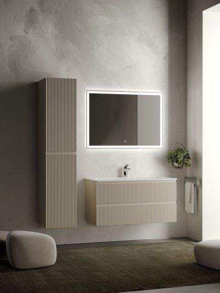 Тумба подвесная SANCOS Snob R 995х445х500, c двумя ящиками оснащенными доводчиками, Beige Soft , SNR100CE