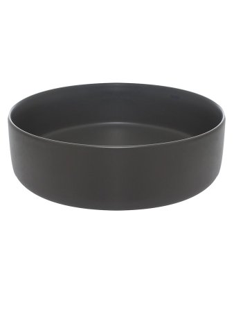 Раковина накладная круглая, цвет темно-серый матовый AQUAme AQM5012 355x355x120