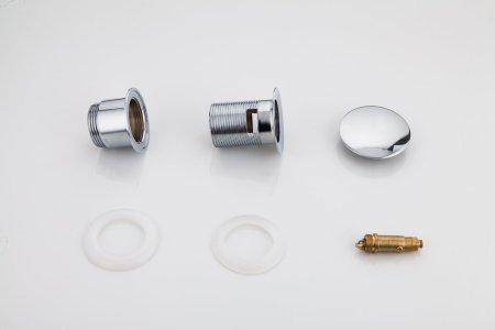 Донный клапан для раковины с переливом Frap F60, хром