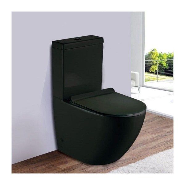 Унитаз-компакт Esbano Ripoll-C безободковый, черный матовый