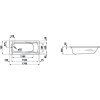 Ванна стальная Laufen Palladium 2.2511.3.600.040.1 170х75 с отверстиями для ручек, с антисколь