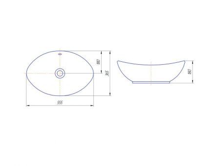 Мебельная раковина Raval Гамма 56 белый