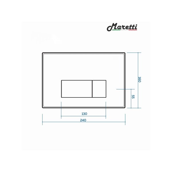 Клавиша смыва Maretti Umbria AC12UM-560, черный