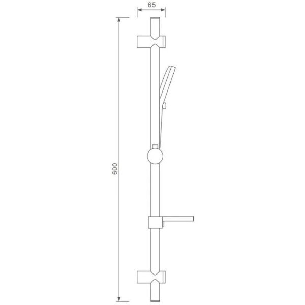 Комплект лейки с душевой стойкой Splenka для душа без смесителя, хром (S470.01)