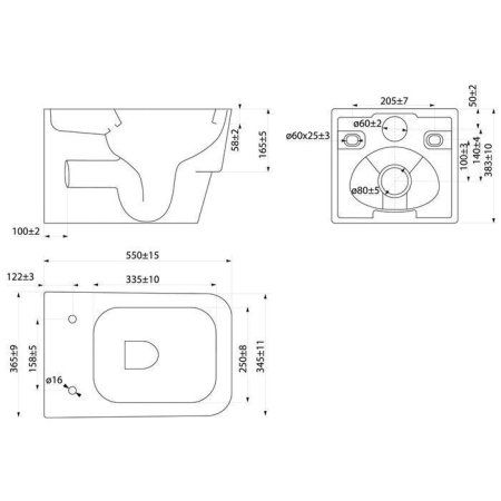 Унитаз подвесной безободковый IDDIS Mirro (MIFYRRYTDSEQEiOJ25CL)