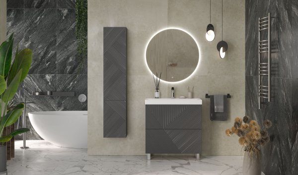 Пенал подвесной Velvex  Edge 350, графит (pp.EDG.35 графит)