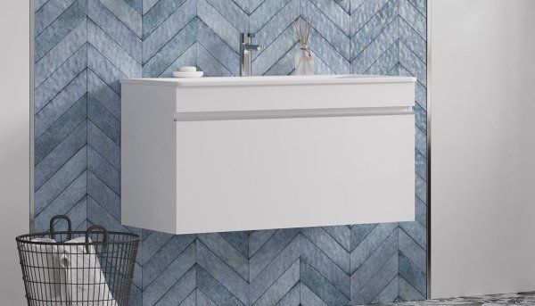 Тумба Velvex подвесная Pulsus 100 Белая (tp.PUL.PUL.100.1Y белый глянец)