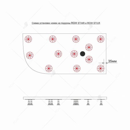 Комплект ножек RGW N-12 (12 штук) 03231210-0