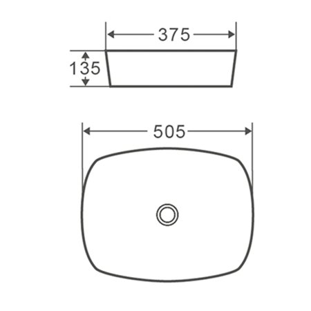Раковина чаша Terminus Ното 04RN50x37x13W, белый