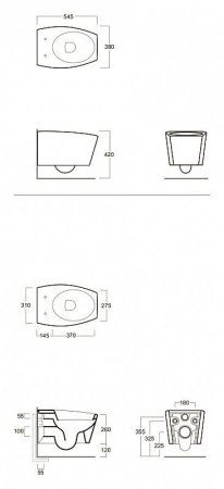 Унитаз подвесной Simas Duemilasette DU18