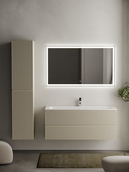 Тумба подвесная SANCOS Snob R 1195х445х500, c двумя ящиками оснащенными доводчиками, Beige Soft, SNR120CE