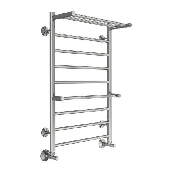 Полотенцесушитель водяной с полкой Terminus Аврора П8 50х80, хром