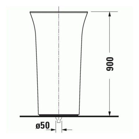 Раковина отдельностоящая Duravit White Tulip 2703500070 50 белый