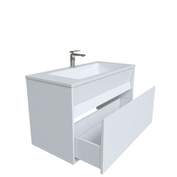 Тумба с умывальником IDDIS подвесная с ящиками белая Esper 100 см (ESCHP1XY0WLH0iYX95HKK)