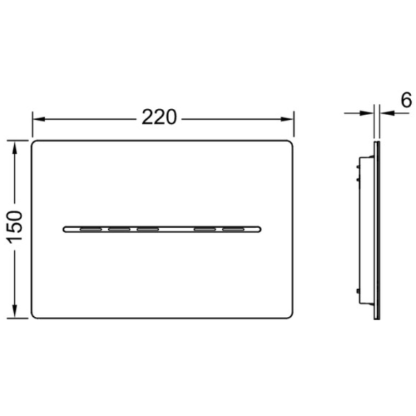 Кнопка смыва Tece TECEsolid 9240454 электронная, батарея 12 В, нержавеющая сталь
