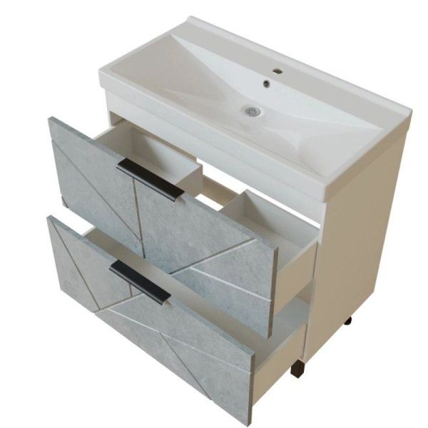 Тумба для ванной MIXLINE "Гранд-70" Бетон под раковину Марго-70 (MIXLINE) (ПВХ) (555357)