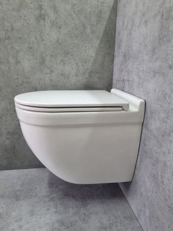 Унитаз подвесной CeramaLux 2198, Бело-Глянцевый