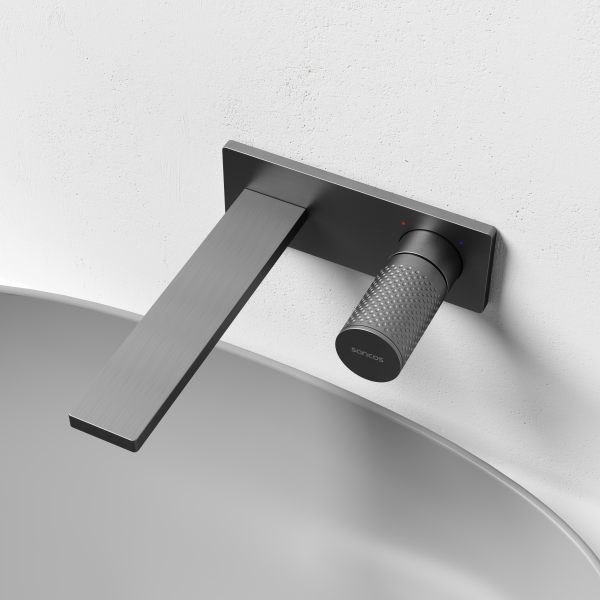 Смеситель для раковины SANCOS Nexus с внутренней частью, вороненая сталь,  SC9013GG
