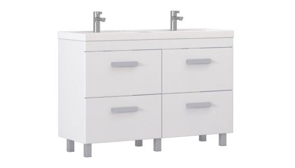 Тумба напольная Velvex Orlando 120, белый матовый (tn.ORL.CLA.120.4Y белый матовый)