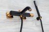 Смеситель для ванны и душа REA SALTO BLACK / ROSE GOLD черный/розовое золото настенный, REA-B6352