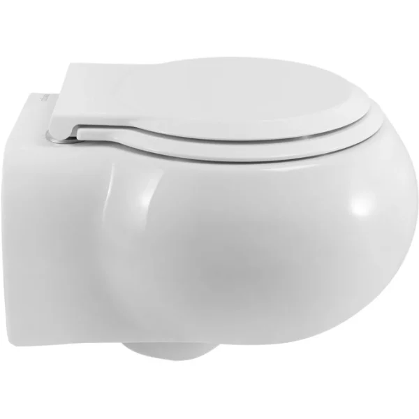 Унитаз подвесной Cezares Grande CZR-308-TH-TOR/SC безободковый, торнадо, с сиденьем микролифт, белый