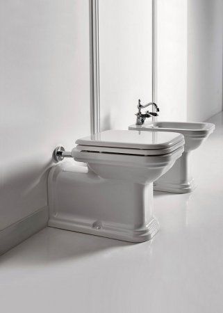 Унитаз приставной Kerasan Waldorf 411601bi (65 см) удлиненный