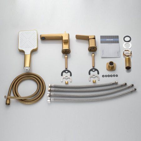 Смеситель для ванны однорычажный  Shevanik S9912G, Золотой сатин