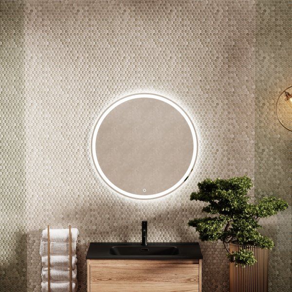 Зеркало для ванной комнаты SANCOS Bella D600 c подсветкой,  BE600