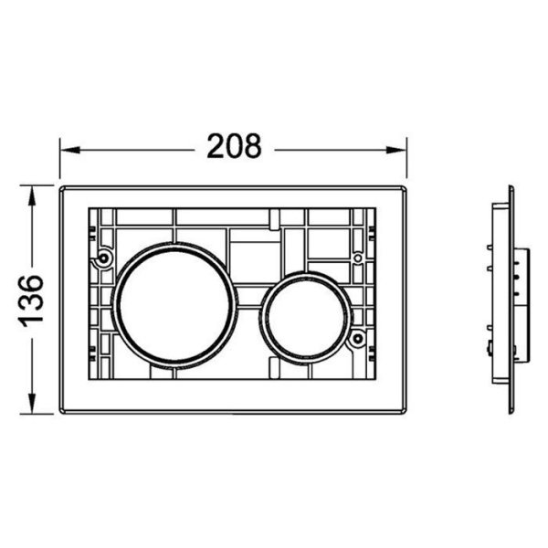 Кнопка смыва Tece Loop Modular 9240618 белый матовый, без лицевой панели