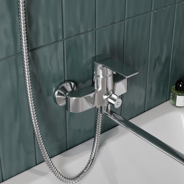 Смеситель для ванной с длинным изливом Teymi Lori, хром T10222