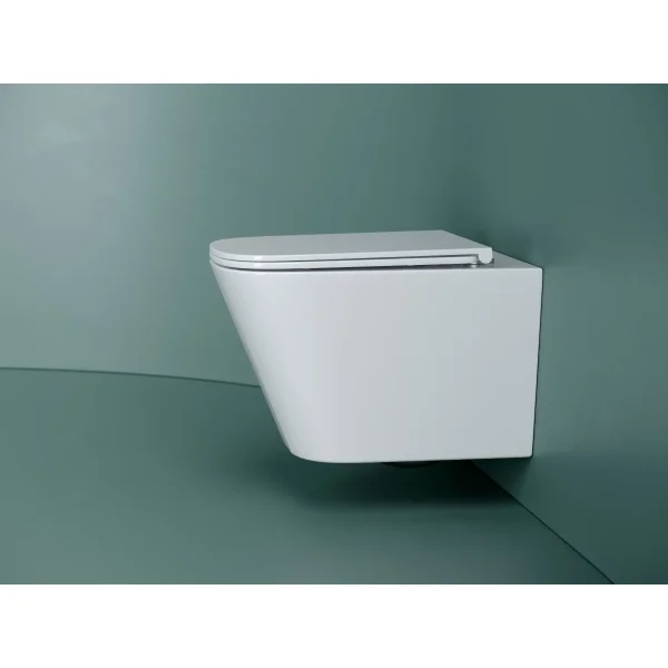 Унитаз подвесной Ceramica Nova Union CN4009T безободковый, торнадо, с сиденьем микролифт, белый