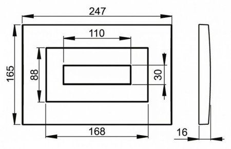 Кнопка смыва AlcaPlast ALCA M472 хром матовый