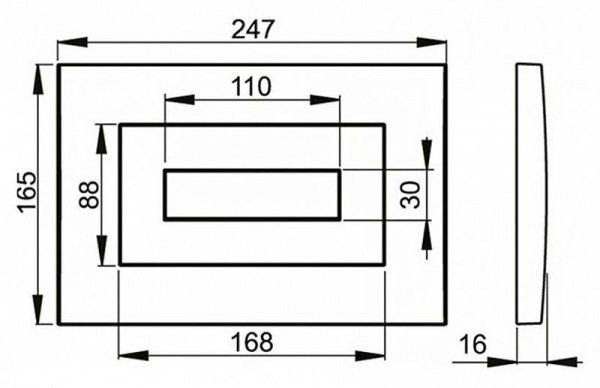 Кнопка смыва AlcaPlast ALCA M472 хром матовый