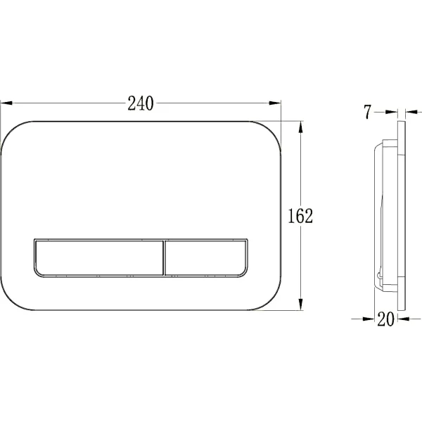 Кнопка смыва Vincea VFP-201GM для инсталляции, вороненая сталь