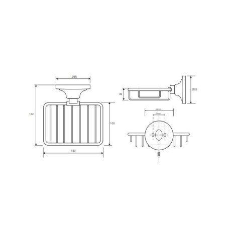 Мыльница Bemeta Retro 144308162 хром
